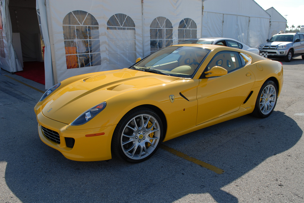 For Kara and Claes it will be a rented Ferrari 599GTB in Yellow Modena with